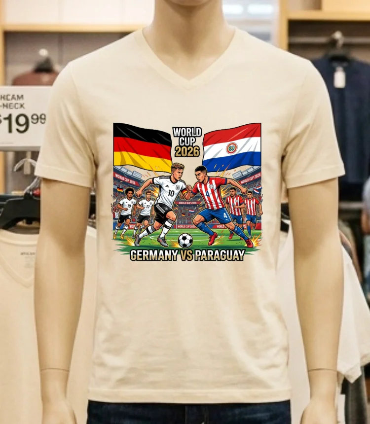 Germany Vs Paraguay World Cup 2026 T Shirt - white-t-shirt Germany Vs Paraguay World Cup 2026 T Shirt White T Shirt 2
