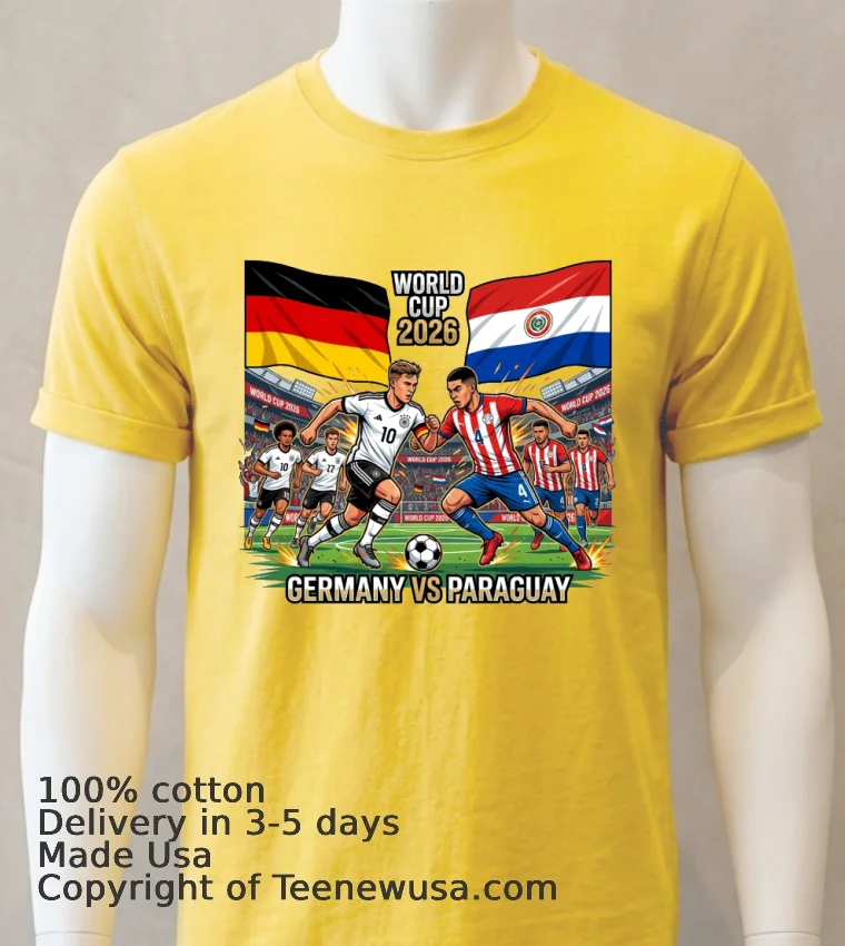 Germany Vs Paraguay World Cup 2026 T Shirt Yellow T Shirt
