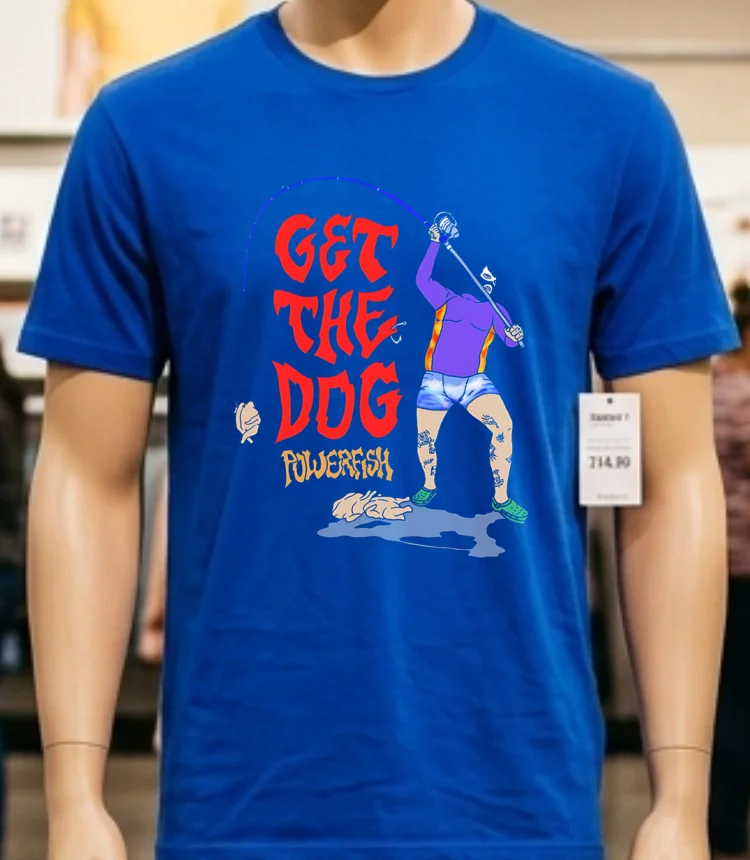 Get The Dog Powerfish Fishing Shirt - blue-shirt Get The Dog Powerfish Fishing Shirt Blue Shirt 1