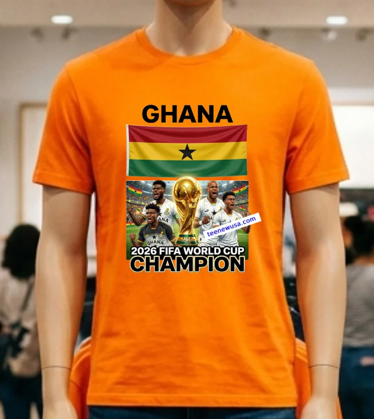 Ghana World Cup 2026 Fan T Shirt Orange Shirt