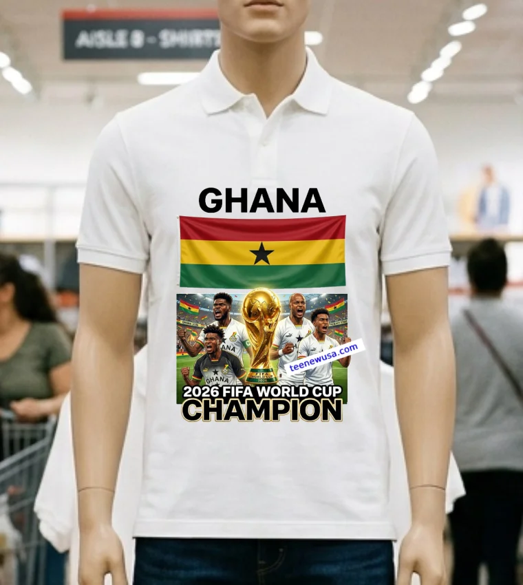 Ghana World Cup 2026 Fan T Shirt - white-t-shirt Ghana World Cup 2026 Fan T Shirt White T Shirt 1