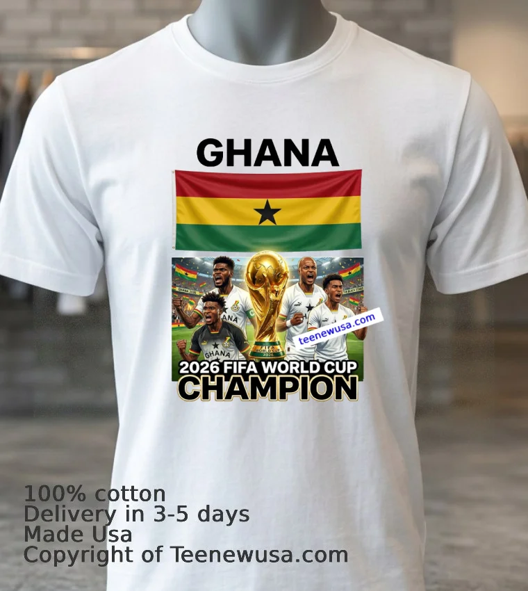 Ghana World Cup 2026 Fan T Shirt - white-t-shirt 3 Ghana World Cup 2026 Fan T Shirt White T Shirt 3