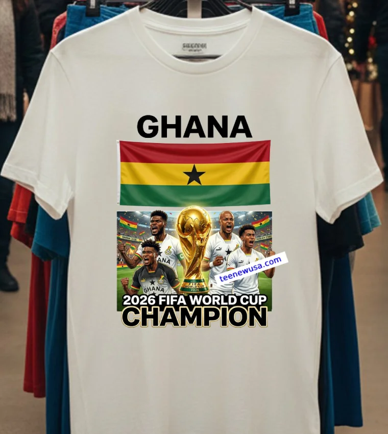 Ghana World Cup 2026 Fan T Shirt - white-t-shirt Ghana World Cup 2026 Fan T Shirt White T Shirt