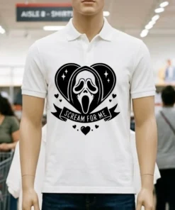 Ghostface Scream For Me Horror Movie Valentine Heart Shirt