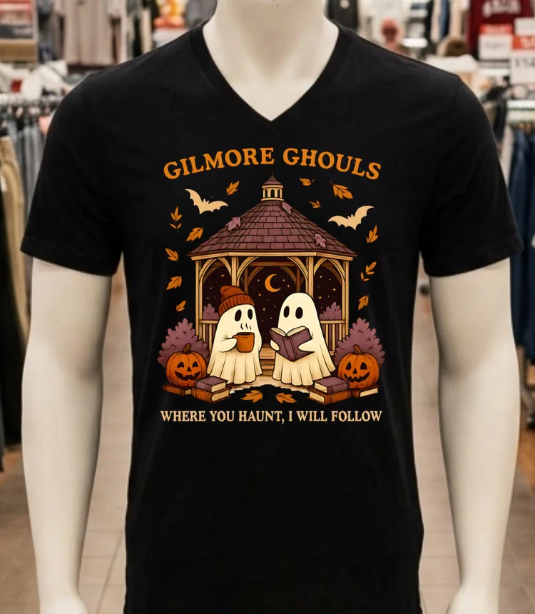 Gilmore Ghouls Where You Haunt I Will Follow Ghost Halloween Shirt Balck Shirt 2