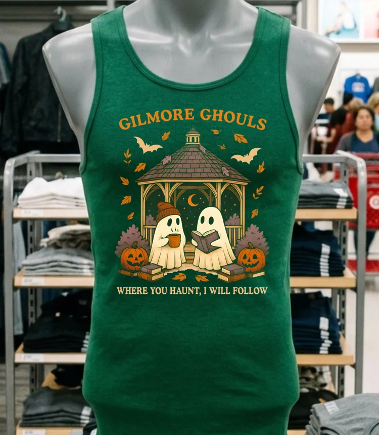 Gilmore Ghouls Where You Haunt I Will Follow Ghost Halloween Shirt Green Shirt