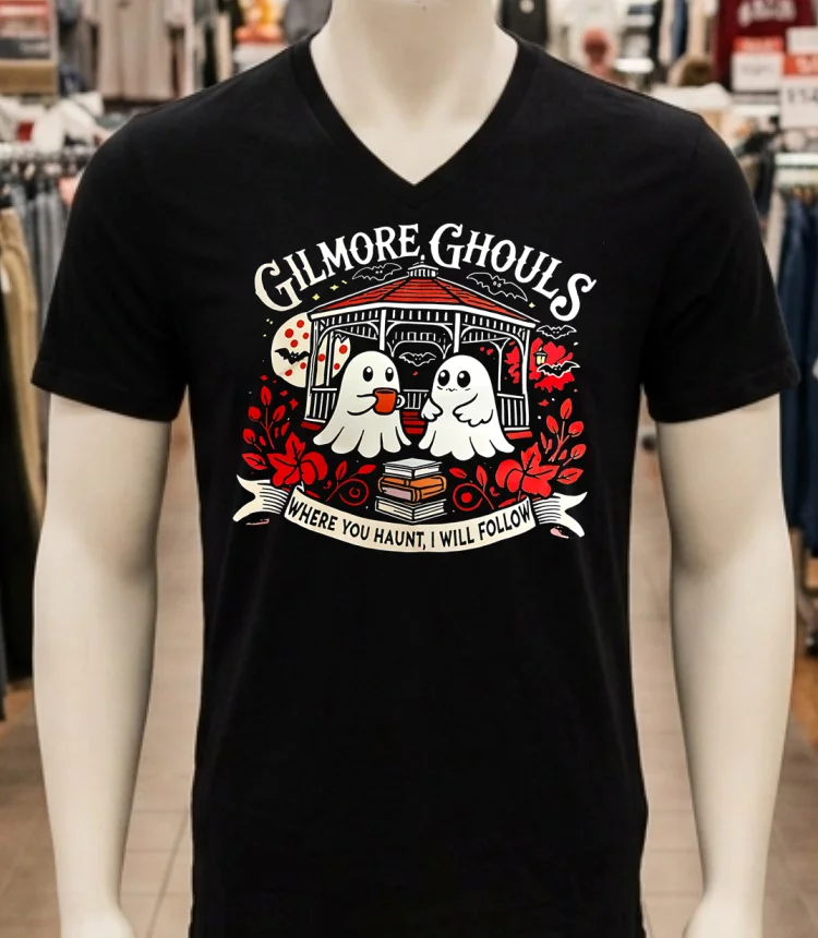 Gilmore Ghouls Where You Haunt I Will Follow Halloween Shirt - balck-shirt Gilmore Ghouls Where You Haunt I Will Follow Halloween Shirt Balck Shirt 2