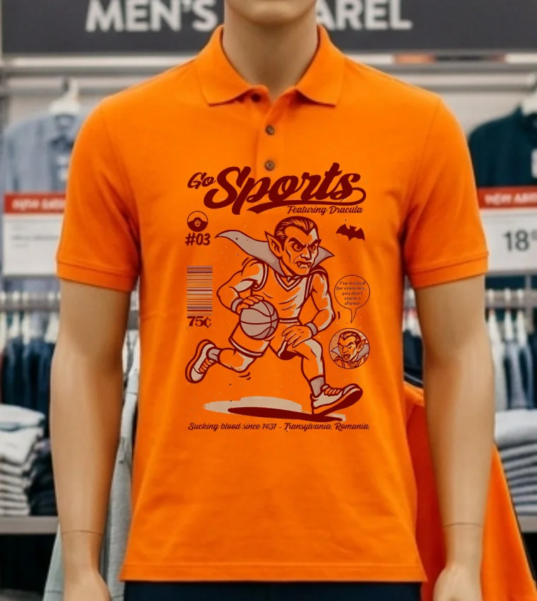 Go Sports Dracula Shirt - orange-shirt Go Sports Dracula Shirt Orange Shirt
