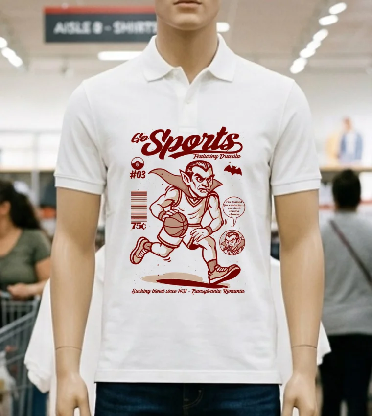 Go Sports Dracula Shirt - white-t-shirt Go Sports Dracula Shirt White T Shirt 3