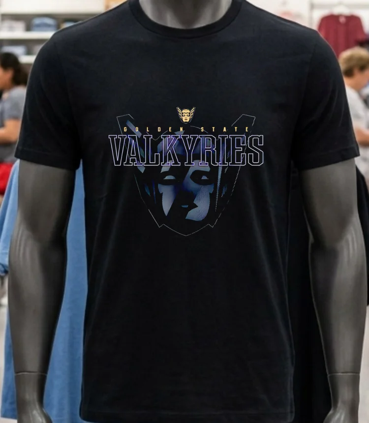 Golden State Valkyries Basketball Gift For Sports Fans Logo Hirt - balck-shirt Golden State Valkyries Basketball Gift For Sports Fans Logo Hirt Balck Shirt