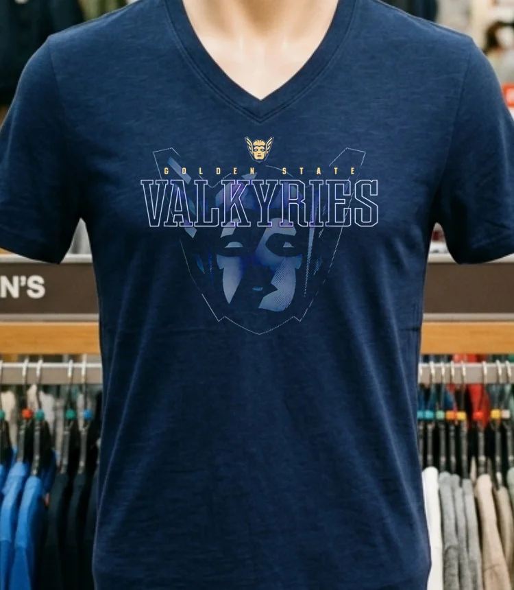 Golden State Valkyries Basketball Gift For Sports Fans Logo Hirt Navy Shirt 1