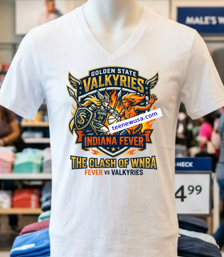 Golden State Valkyries Vs Indiana Fever Wnba Sport T Shirt - white-t-shirt Golden State Valkyries Vs Indiana Fever Wnba Sport T Shirt White T Shirt 1