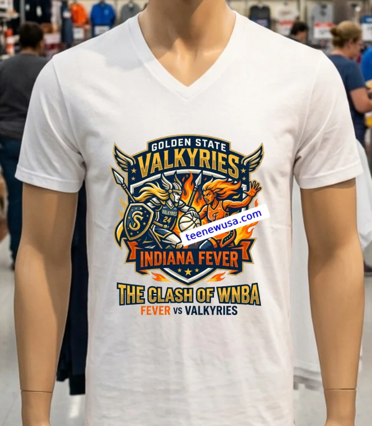 Golden State Valkyries Vs Indiana Fever Wnba Sport T Shirt White T Shirt 3