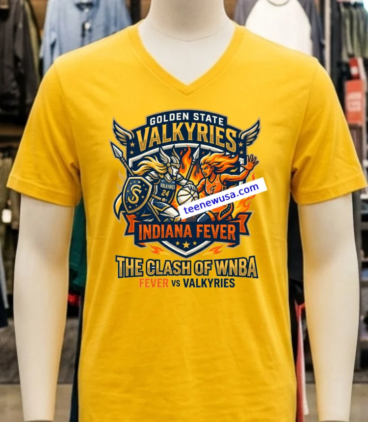 Golden State Valkyries Vs Indiana Fever Wnba Sport T Shirt Yellow T Shirt 1