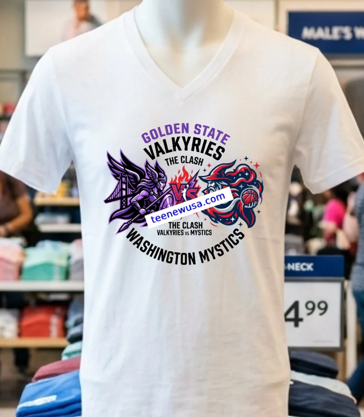 Golden State Valkyries Vs Washington Mystics Wnba Sport T Shirt - white-t-shirt Golden State Valkyries Vs Washington Mystics Wnba Sport T Shirt White T Shirt 1