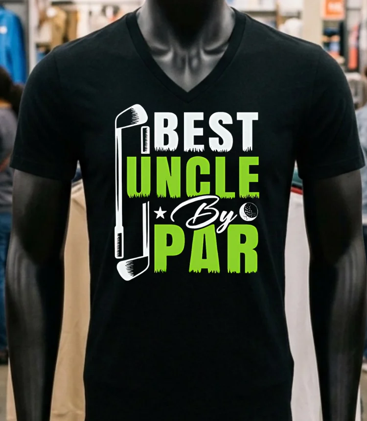 Golf Best Uncle By Par Shirt - balck-shirt Golf Best Uncle By Par Shirt Balck Shirt 1