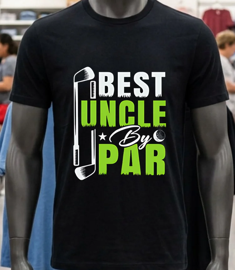 Golf Best Uncle By Par Shirt - balck-shirt Golf Best Uncle By Par Shirt Balck Shirt