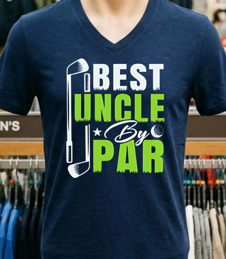 Golf Best Uncle By Par Shirt - navy-shirt Golf Best Uncle By Par Shirt Navy Shirt 1