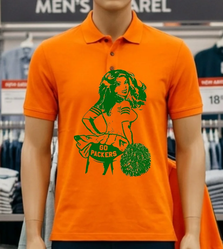 Green Bay Packers Female Fan Go Packers Shirt - orange-shirt Green Bay Packers Female Fan Go Packers Shirt Orange Shirt