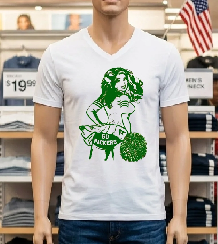 Green Bay Packers Female Fan Go Packers Shirt - white-t-shirt Green Bay Packers Female Fan Go Packers Shirt White T Shirt 1