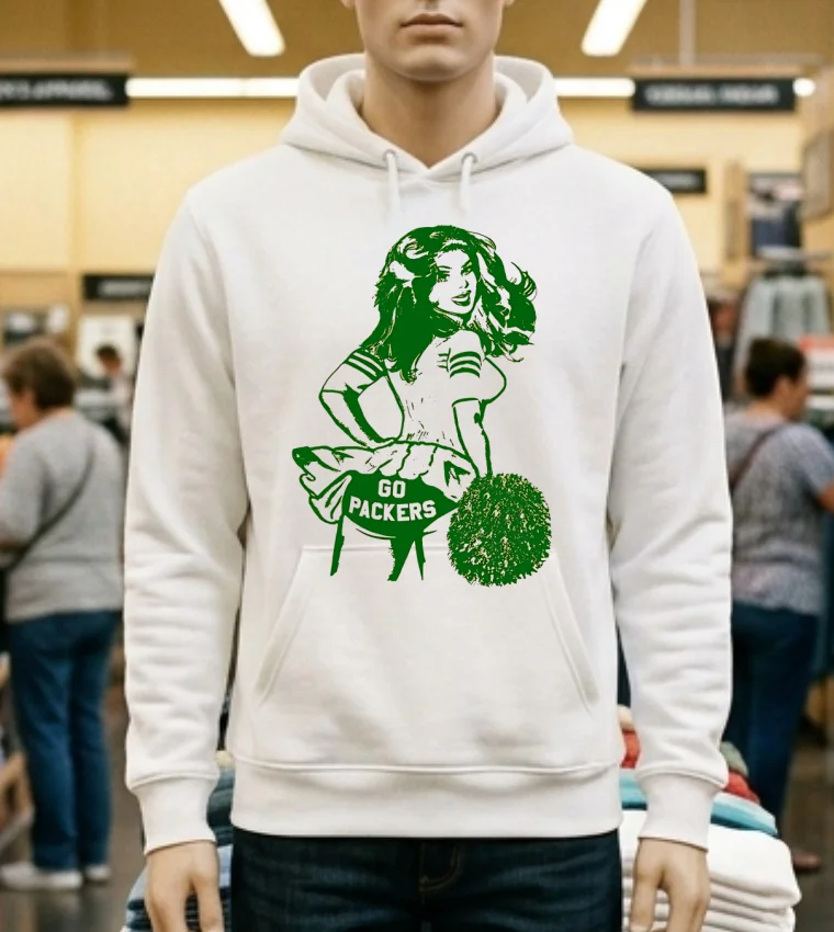 Green Bay Packers Female Fan Go Packers Shirt - white-t-shirt Green Bay Packers Female Fan Go Packers Shirt White T Shirt 2