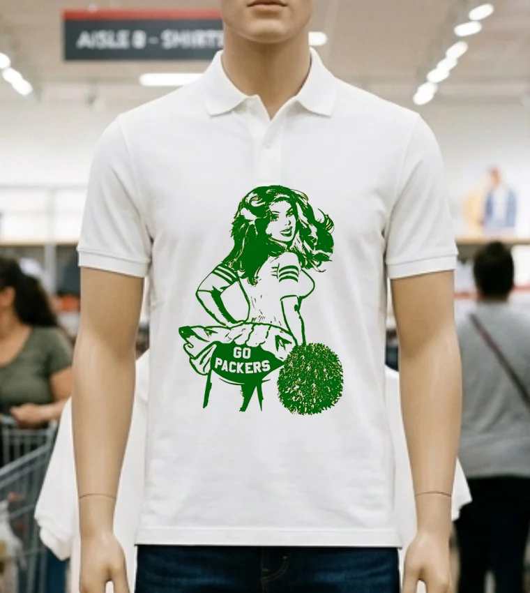 Green Bay Packers Female Fan Go Packers Shirt - white-t-shirt Green Bay Packers Female Fan Go Packers Shirt White T Shirt 3