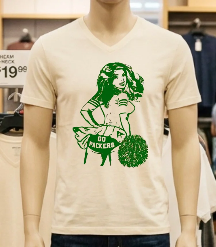 Green Bay Packers Female Fan Go Packers Shirt - white-t-shirt Green Bay Packers Female Fan Go Packers Shirt White T Shirt 4