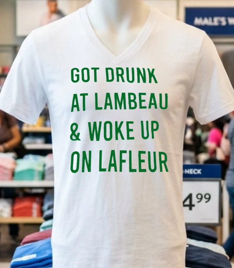Green Bay Packers Got Drunk At Lambeau And Woke Up On Lafleur Shirt - white-t-shirt Green Bay Packers Got Drunk At Lambeau And Woke Up On Lafleur Shirt White T Shirt 2