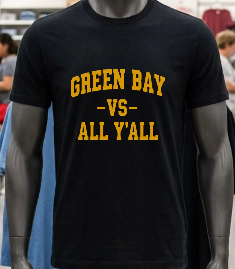 Green Bay Packers Green Bay Vs All Yall Shirt Balck Shirt