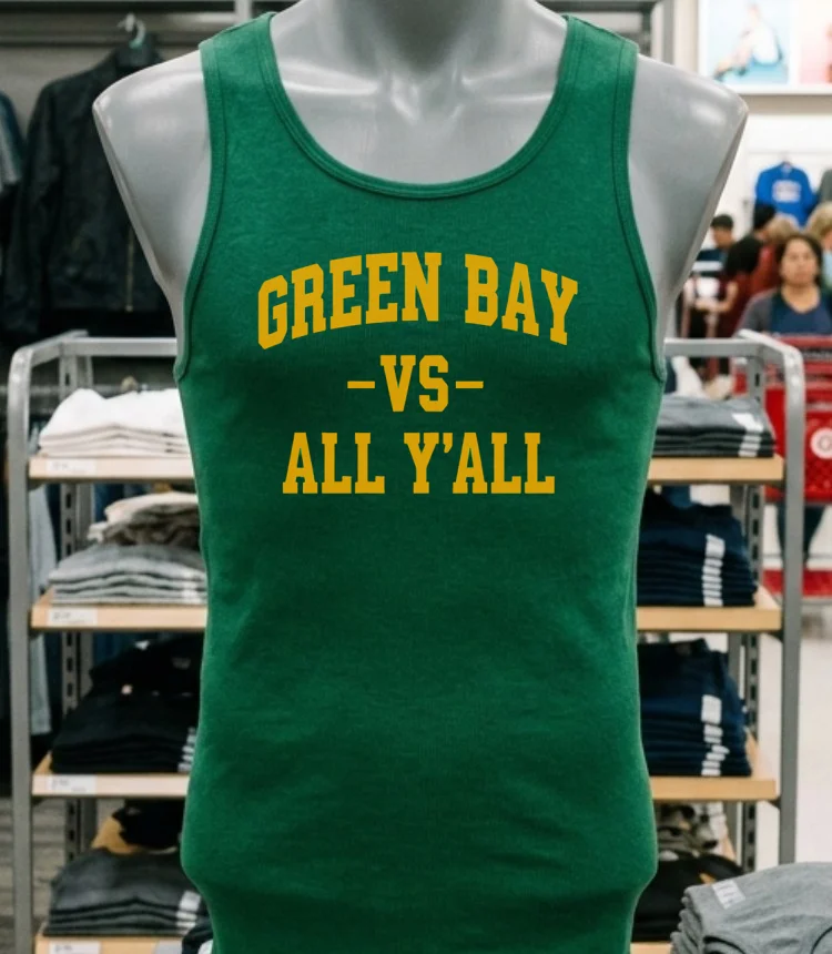 Green Bay Packers Green Bay Vs All Y All Shirt - green-shirt Green Bay Packers Green Bay Vs All Yall Shirt Green Shirt