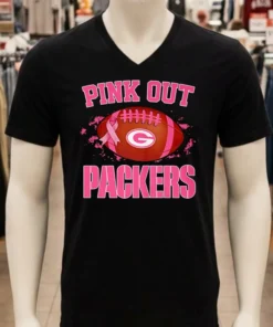 Green Bay Packers Pink Out Ball Shirt