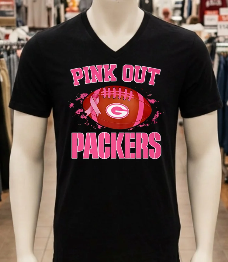 Green Bay Packers Pink Out Ball Shirt - balck-shirt Green Bay Packers Pink Out Ball Shirt Balck Shirt 2