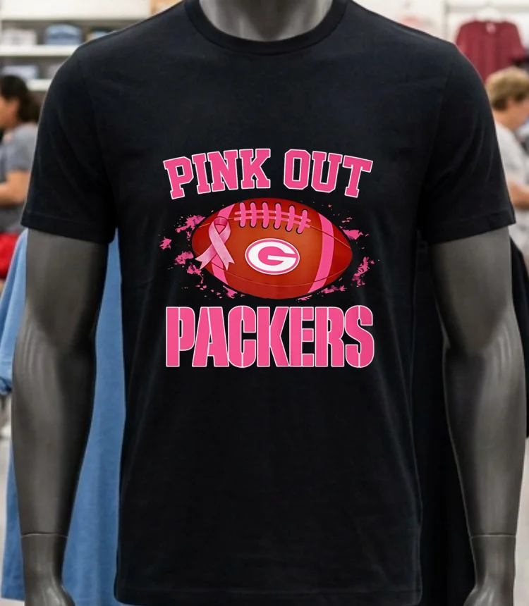 Green Bay Packers Pink Out Ball Shirt - balck-shirt Green Bay Packers Pink Out Ball Shirt Balck Shirt