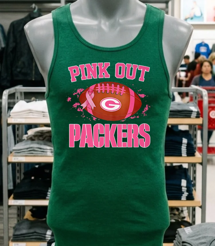 Green Bay Packers Pink Out Ball Shirt - green-shirt Green Bay Packers Pink Out Ball Shirt Green Shirt