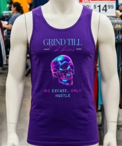 Grind Till Bones No Excuses Only Hustle Regular Skull Shirt
