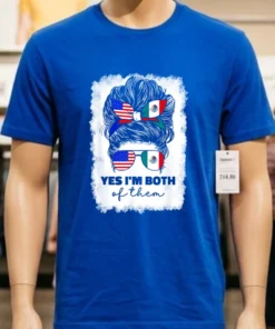 Half Mexico Half American Flag Girl Punk Shirt
