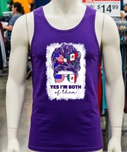 Half Mexico Half American Flag Girl Punk Shirt