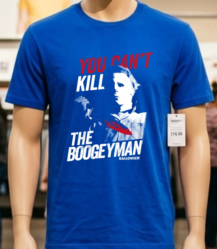 Halloween Movie You Can T Kill The Boogeyman Shirt - blue-shirt Halloween Movie You Cant Kill The Boogeyman Shirt Blue Shirt
