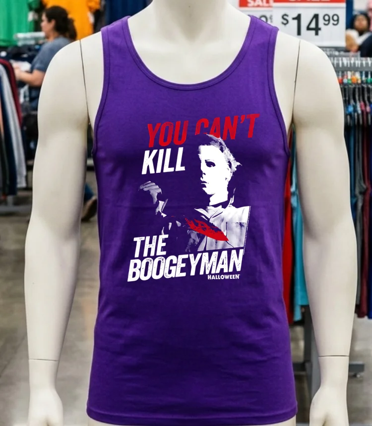 Halloween Movie You Can T Kill The Boogeyman Shirt - purple-shirt Halloween Movie You Cant Kill The Boogeyman Shirt Purple Shirt