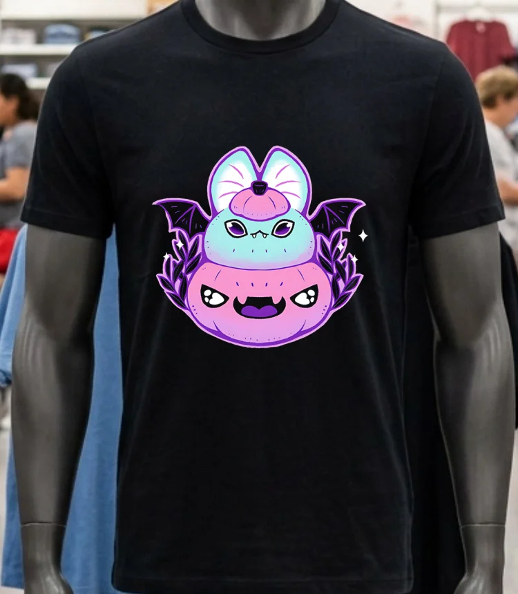 Halloween Pastel Goth Bat Shirt - balck-shirt Halloween Pastel Goth Bat Shirt Balck Shirt 1