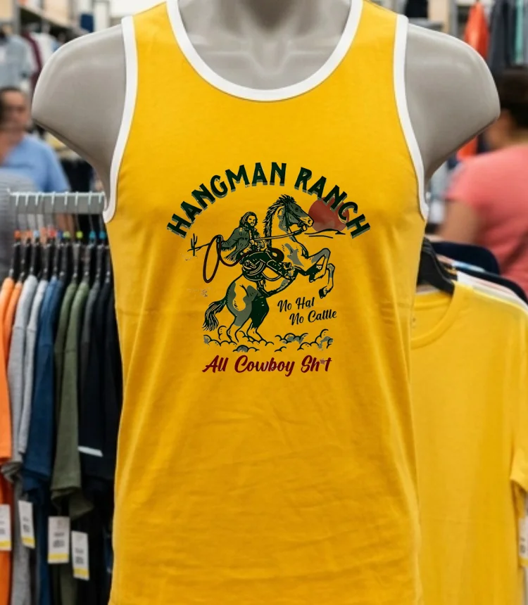 Hangman Ranch Aew All Cowboy Shirt Shirt - yellow-t-shirt Hangman Ranch Aew All Cowboy Shirt Shirt Yellow T Shirt