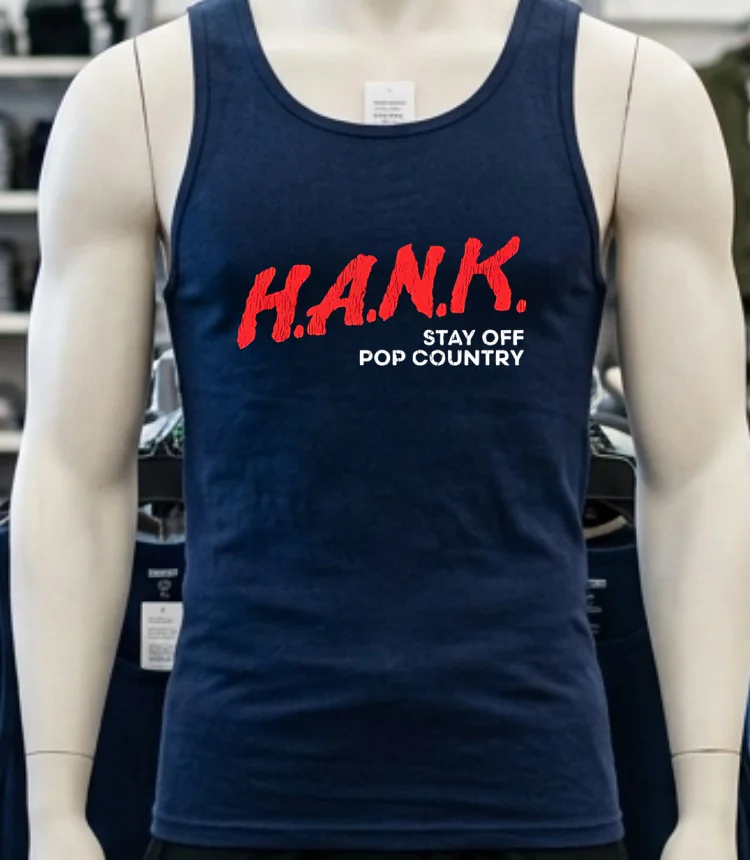 Hank Stay Off Pop Country Shirt Navy Shirt
