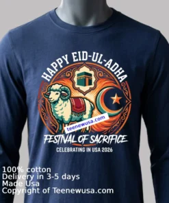 Happy Eid Ul Adha 2026 T Shirt Navy Shirt