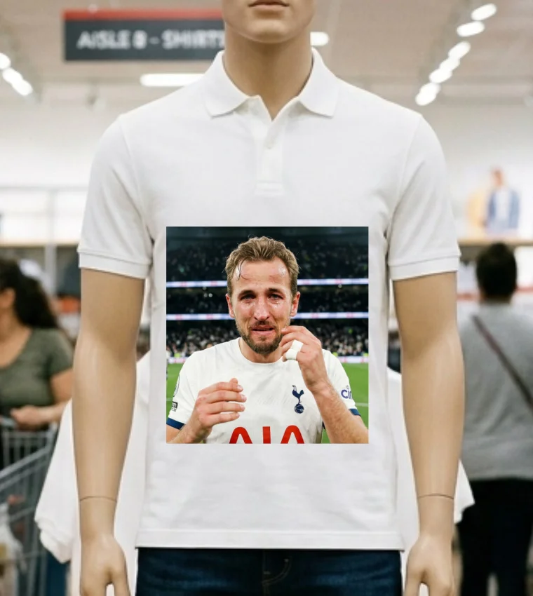 Harry Kane Crying Meme T Shirt - white-t-shirt Harry Kane Crying Meme T Shirt White T Shirt 2
