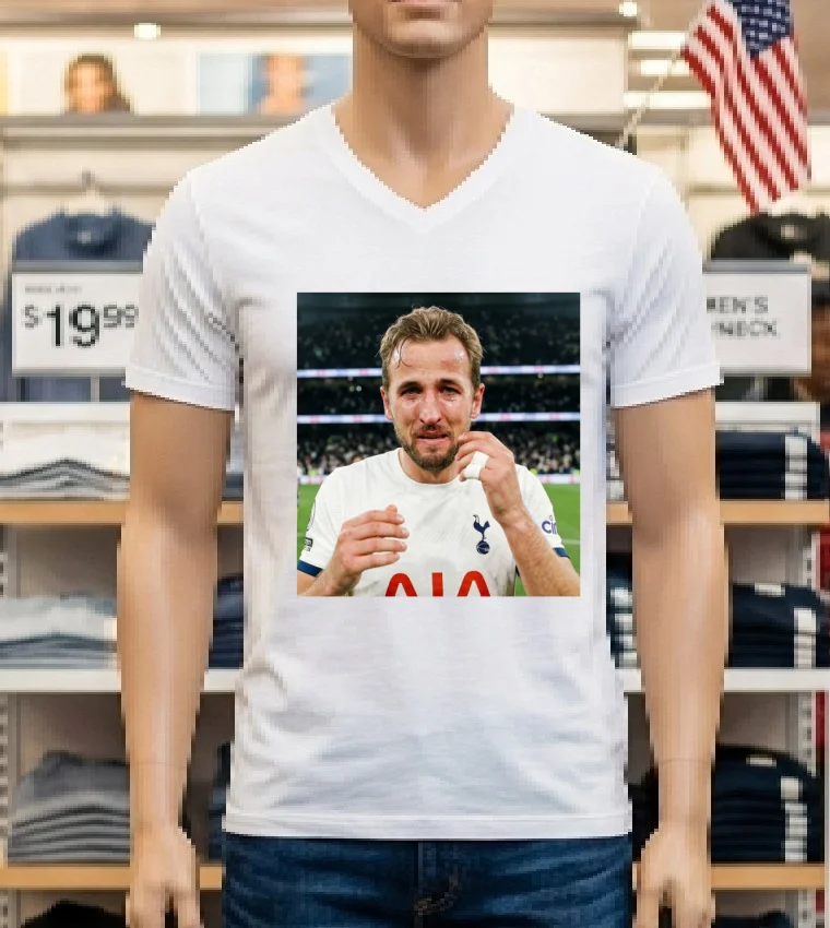 Harry Kane Crying Meme T Shirt - white-t-shirt Harry Kane Crying Meme T Shirt White T Shirt