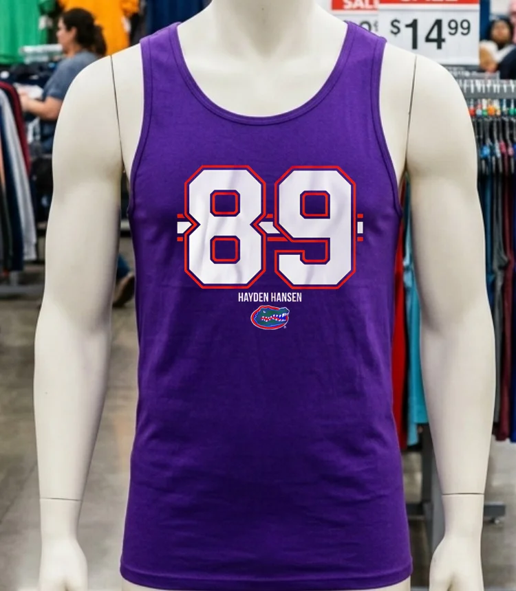 Hayden Hansen 89 Stripe Florida Gators Shirt Purple Shirt
