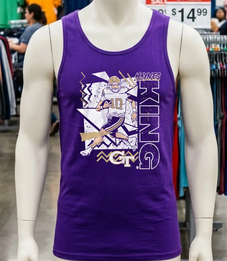 Haynes King Georgia Tech Yellow Jackets Football Vintage 90S Style Shirt - purple-shirt Haynes King Georgia Tech Yellow Jackets Football Vintage 90s Style Shirt Purple Shirt
