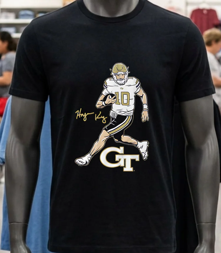 Haynes King Superstar Pose Georgia Tech Football Shirt - balck-shirt Haynes King Superstar Pose Georgia Tech Football Shirt Balck Shirt 1