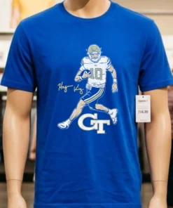 Haynes King Superstar Pose Georgia Tech Football Shirt