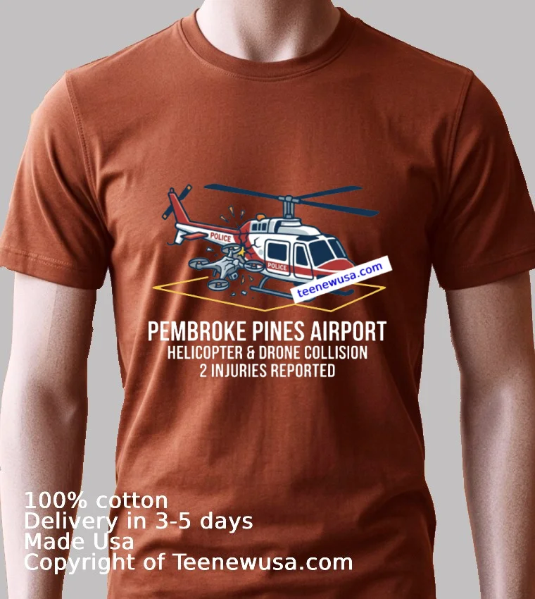 Helicopter And Drone Accident At Pembroke Pines Airport T Shirt - balck-shirt 4 Helicopter And Drone Accident At Pembroke Pines Airport T Shirt Balck Shirt 4